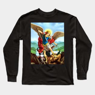 St Michael the Archangel Angel Catholic Saint Long Sleeve T-Shirt